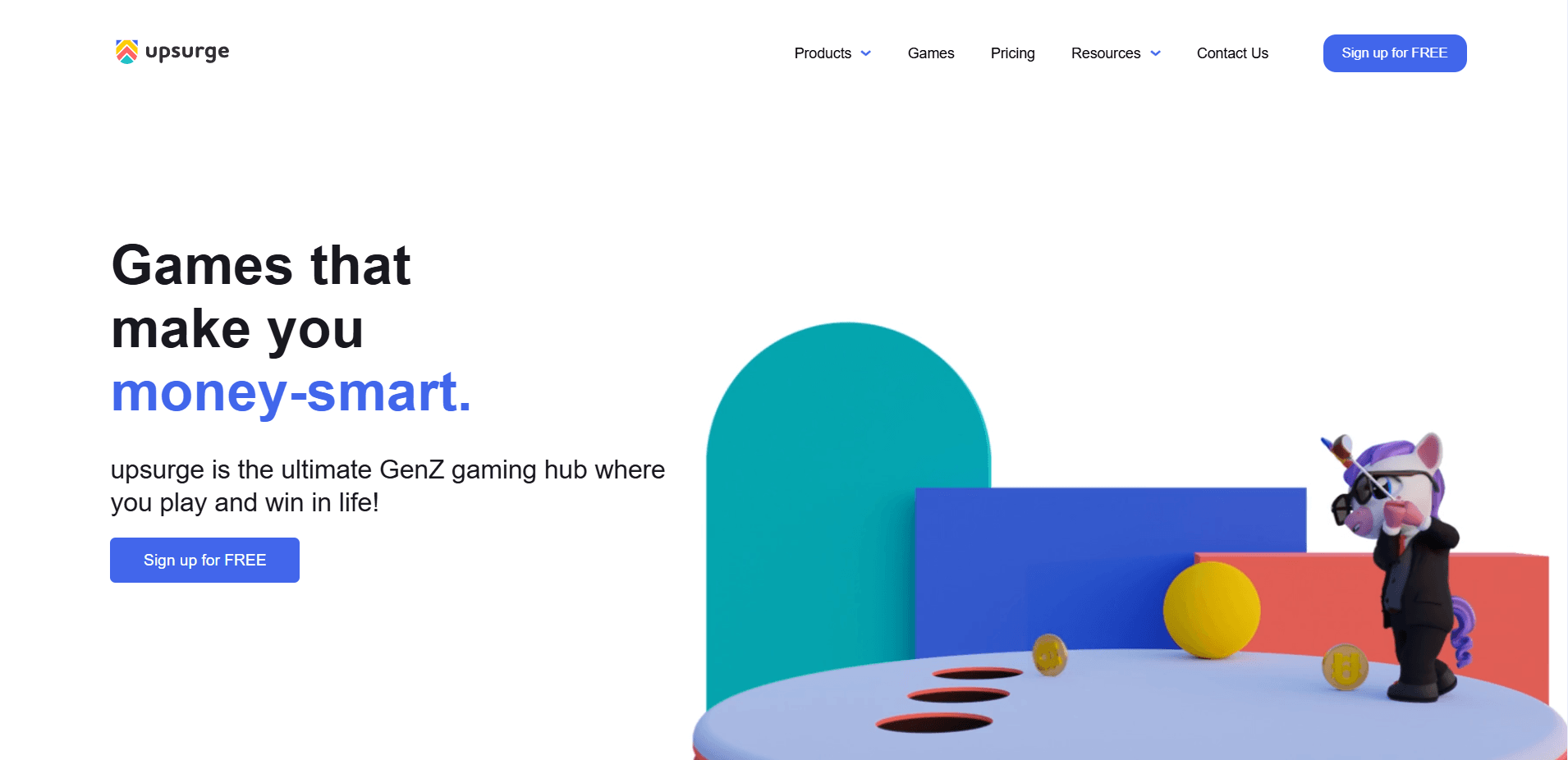 Upsurge landing page